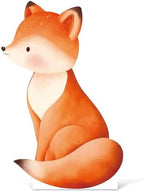 3.93ft Woodland Animal Fox Cardboard Cutout 47.2in Giant Corrugated Plastic Standee Backdrop Woodland Theme Birthday Party Decorations Baby Shower Photo Booth Props Animal Print Decor Supplies by Unknown