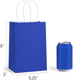 BagDream Gift Bags with Handles 5.25x3x8 Inch Royal Blue 100 Pack Bulk - Image 2