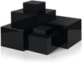 Geelin 6 Pcs Acrylic Risers Cube Stands, Black, 3 to 8 Inch, Square by Geelin