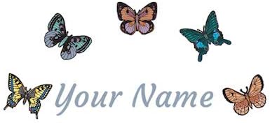 Oliver's Labels Premium Name Wall Decals - Matte Finish Personalized Wall Art for Kids' Rooms & Nurseries (Butterflies) by Oliver%27s+Labels