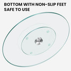 Glass Cake Stand,13.78 inch Cake Display Stand,Rotating Cake Turntable for Cake of Tempered Glass,Dessert Stand for Party,Birthday,Baby Shower,Wedding - Image 5