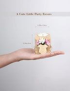 Ju's Favors Pack of 10 Wood Candle Holders,Baby Shower Favors for Girls,Baby Shower Party Favors for Guests,Baby Girl Gender Reveal Gift, Christening Party Return Favors.(Light-Pink) - Image 3
