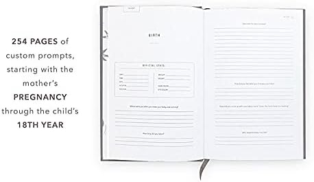 Promptly Journals, A Complete Childhood History: From Pregnancy to 18 Years Old (Dusty Blue, Leatherette) | Baby Book and Pregnancy Journal | Baby Memory Book - Image 4