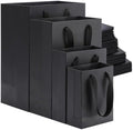 PerKoop 40 Pack Kraft Gift Bags with Handles 4 Sizes,Vertical,Black by PerKoop