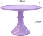 Round Cake Stand, 11 Inch, Black, Melamine, Dessert Cupcake Display Tray for Wedding, Birthday, Party, Baby Shower, Christmas (Purple) - Image 2