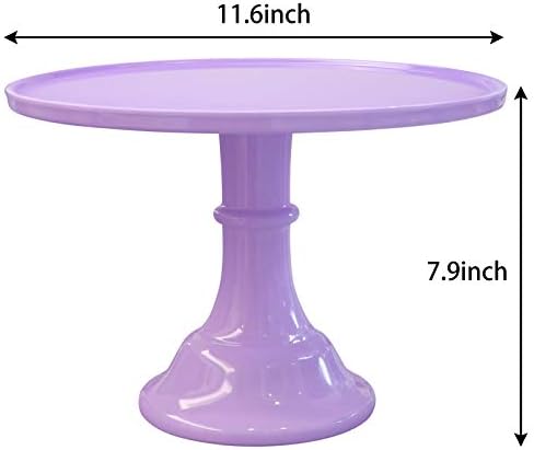 Round Cake Stand, 11 Inch, Black, Melamine, Dessert Cupcake Display Tray for Wedding, Birthday, Party, Baby Shower, Christmas (Purple) - Image 2