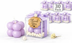 Terreux Mind & Body Mini Bubble Candles Wedding Favors, 30 Sets, 1.6", White, with Thank You Card and Ribbon, Bridal Baby Shower Gifts, Baptism Gift for Guests (Pink) - Image 6