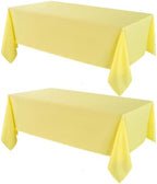 VidaFete Classic Series 2 Pack 90 * 132inch Yellow Rectangle Tablecloth by VidaFete