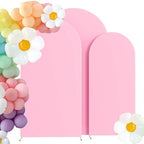 HAINARverS Set of 3 Stretchy Arch Backdrop Covers, Pink, 6/6.6/7.2FT by HAINARverS