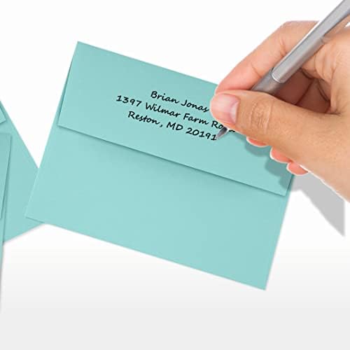 LUXPaper A2 Invitation Envelopes | Peel & Press | 4 3/8" x 5 3/4" | Seafoam Blue | 80lb. Text | 250 Qty - Image 6