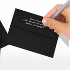 LUXPaper A2 Invitation Envelopes | Peel & Press | 4 3/8" x 5 3/4" | Midnight Black | 80lb. Text | 250 Qty - Image 6