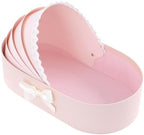 10PCS Cradle-shaped Gift Box, Baby Shower Flower Basket Gift Box, Pink Companion Gift Box, Baby Shower Flower Basket Gift Box, Medium Cradle Floral Basket, Baby Shower Crib Basket Cardboard Box by FAIRYPAGODA