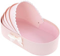 FAIRYPAGODA 6PCS Cradle-shaped Gift Box, Baby Shower Flower Basket Gift Box, Pink Companion Floral Basket, Medium Cradle Floral Basket, Baby-Shower Crib Basket Cardboard Box by FAIRYPAGODA