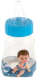 Keepsake Figurine 12 pcs Baby Boy on Blue Baby Bottle | Awesome Decorations or Party Favors | for Pregnancy Announcements, Gender Reveals, Birthday and Special Celebrations - Image 2