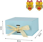 Small Gift Boxes with Lids for Presents Blue Gift Box 5 Pack 6X6X3 Inch - Image 3