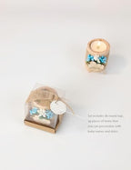 50 Piece Set Wooden Tealight Candle Holders, Baby Shower Party Favors, Party Favors for Guests, Return Gift for Guests,Fiesta Baby Shower Regalos para los invitados,Boy Baby Gender Reveal. (Blue) - Image 5