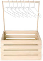 Suzile Baby Shower Crate Wooden Closet Baby Basket Gift,Wood Color by Suzile