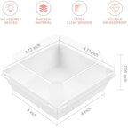 Ocmoiy Small Charcuterie Boxes with Clear Lids, 4 Inches, 100 Pack, White - Image 2