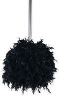 ZUCKER 18 inch Fluffy Feather Hanging Pom Pom - Hanging Decor for Party, Wedding, Baby Shower or Home Decor (Black) by ZUCKER