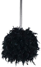 ZUCKER 18 inch Fluffy Feather Hanging Pom Pom - Hanging Decor for Party, Wedding, Baby Shower or Home Decor (Black) by ZUCKER