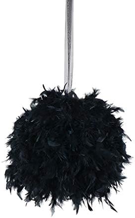 ZUCKER 18 inch Fluffy Feather Hanging Pom Pom - Hanging Decor for Party, Wedding, Baby Shower or Home Decor (Black) by ZUCKER