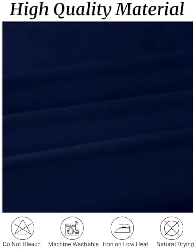 Fokitut 6 Pack Round Tablecloth, 120 Inch, Stain Resistant and Wrinkle Polyester Table Cloth, Fabric Table Cover for Kitchen Dining, Wedding, Party, Holiday Dinner-Navy - Image 2