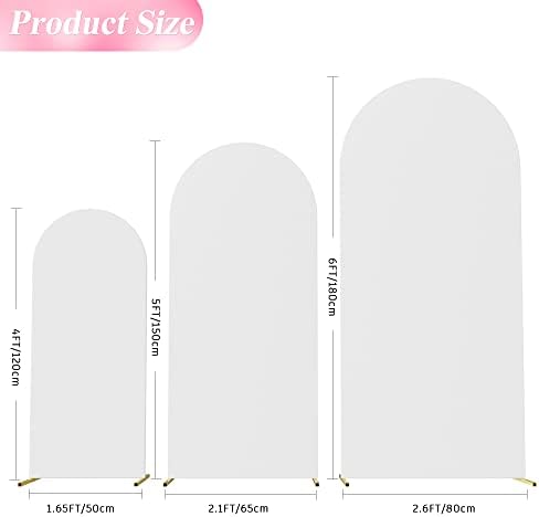 Wokceer Arch Backdrop Cover 6FT,5FT,4FT White Arch Covers Stretchy Backdrop - Image 2