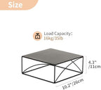 NUPTIO Black Square Cake Stand, 10 Inch Metal Dessert Pedestal - Image 5