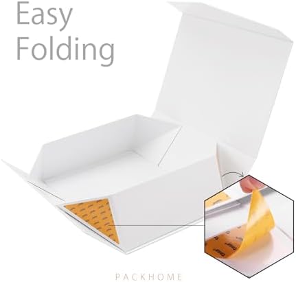 PACKHOME 6 Large White Gift Boxes 13.5x9x4.1in with Magnetic Lids - Image 5