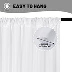 White Backdrop Curtain for Wedding Decor Holiday Party, 5ft x 8ft, 2 Panels - Image 5