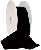 Morex Ribbon Swiss Velvet Ribbon, 2 3/4"" x 11 Yd, Black, 01275/10-725 by MorexRibbon
