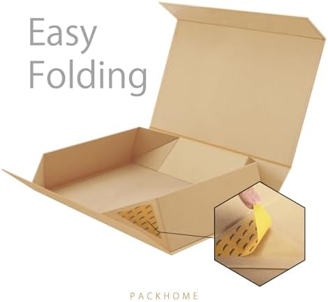 PACKHOME 6 Extra Large Kraft Gift Boxes 17.5x11.3x4.3in with Magnetic Lids - Image 4