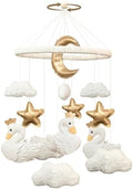 Swan Baby Crib Mobile Boho Nursery Decor for Boys and Girls by Teeloray