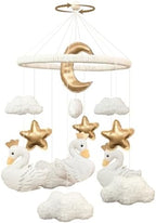 Swan Baby Crib Mobile Boho Nursery Decor for Boys and Girls by Teeloray