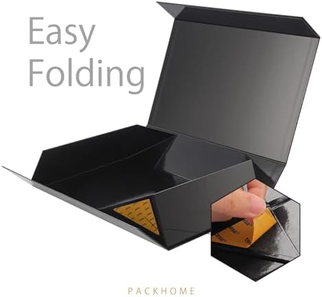 PACKHOME Extra Large Black Gift Box 17.5x11.3x4.3in with Magnetic Lid - Image 4