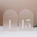 Frosted Arch Table Numbers for Wedding, 15 Pack 5"x7" Frosted Arch Acrylic Signs with Holder Acrylic Table Numbers 1-15, Perfect for Wedding Centerpiece Decoration by JINMURY