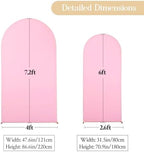 Pink Purple Arch Backdrop Cover Set of 2 Spandex Arch Covers 7.2 and 6ft Wedding Birthday Party Arch Covers Stretchy Backdrop Bridal Baby Shower Pink Lavender Arch Stand Cover - Image 6