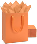 YACEYACE Orange Gift Bags 20Pack, Orange Gift Bags with Tissue Paper by YACEYACE