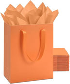 YACEYACE Orange Gift Bags 20Pack, Orange Gift Bags with Tissue Paper by YACEYACE