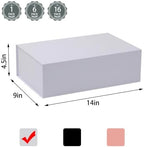 iloMAOZX White Gift Box, 14x9x4.5 Inch Gift Boxes for Presents & Packaging - Image 2