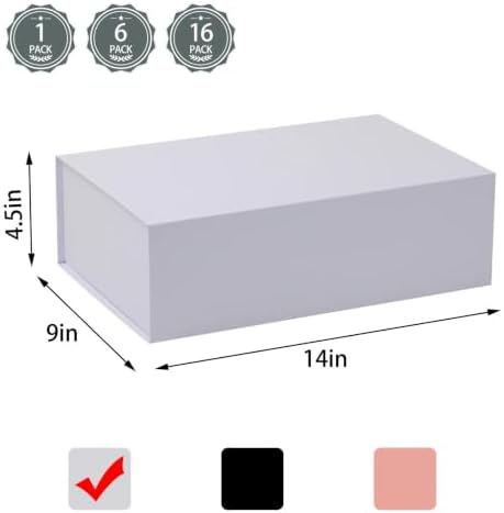 iloMAOZX White Gift Box, 14x9x4.5 Inch Gift Boxes for Presents & Packaging - Image 2