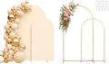 6,7.2FT Arch Backdrop Stand and Cover Set (Beige) by Paxdeje