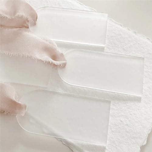 100Pcs Clear Acrylic Ribbon for Wedding Seat Labels Reserved Signs DIY - Image 6