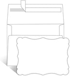 Goefun 5x7 Blank Invitations Kit - 100 Pack White Postcards & 100 Pack Envelopes & 120 Sheets 115GSM Floral Vellum Jackets for Wedding, Graduation, DIY, Thank You & Baby Shower - Image 2