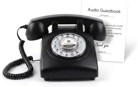 Audio Guest Book Wedding Phone, Retro Audio Guestbook (Black) by FESTRING