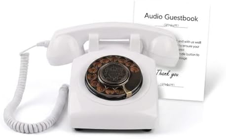 Audio Guest Book Wedding Phone, Retro Audio Guestbook (White) by FESTRING