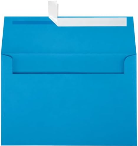 LUXPaper A8 Invitation Envelopes | Peel & Press | 5 1/2" x 8 1/8" | Pool Blue | 80lb. Text | 500 Qty by LUXPaper