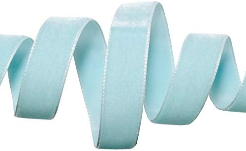 Morex Ribbon Swiss Velvet, Nylon, 1 inch by 11 Yards, Seafoam - Image 2
