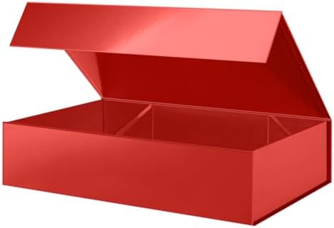 PACKHOME Extra Large Red Gift Box 17.5x11.3x4.3in with Magnetic Lid by PACKHOME