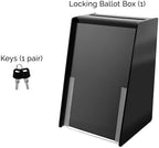 Black Donation Box with Lock Acrylic Ballot Collection Bin with 5.5" x 8.5" Slide In Sign Holder for Suggestions Votes Tips and Raffles by Marketing Holders - Image 4